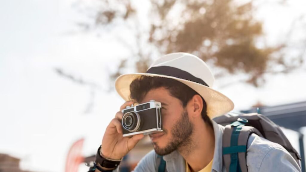 A man taking Travel Photographs